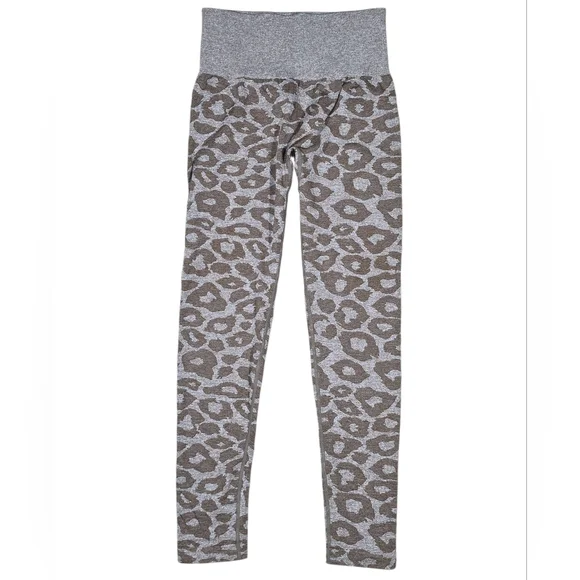 NVGTN Mocha Leopard Seamless Leggings Workout Activewear Gym - Picture 2 of 7